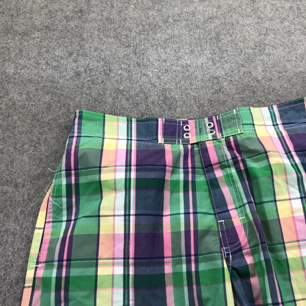 Southern Tide Swim Shorts Mens Large Multicolor Plaid Mesh Lined Drawstring